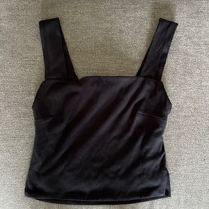 Illa Illa Black opened-back crop top, size Medium